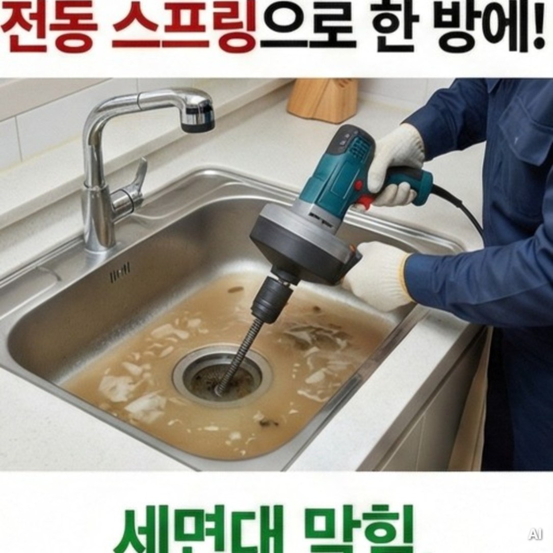 연수구상가싱크대배수구세척 뚫는법